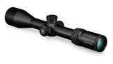 Vortex Diamondback Tactical 6-24x50 scope out of box with included 4-inch sunshade, protective lens covers, and cleaning cloth