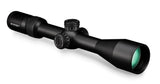 Vortex Diamondback Tactical 6-24x50 FFP long range riflescope profile view showing exposed tactical turrets