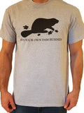 Short Sleeve Mind Your Own Dam Business T-Shirt - Sport Grey & Black